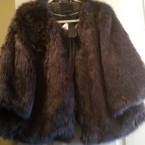 Banana Republic Faux Fur Coat/Cape- L (NWT)